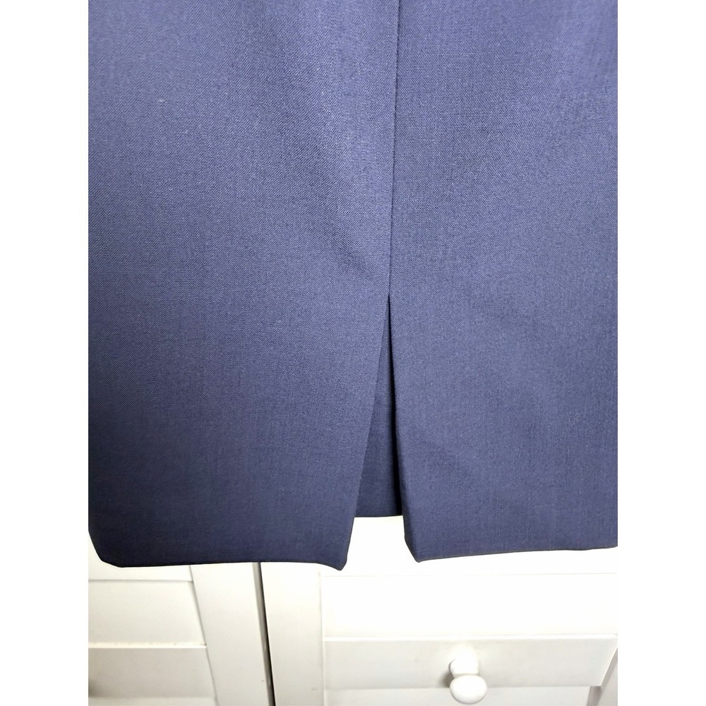 Elie Tahari Wool Knee Length Pencil Skirt Office Career Women's Size 8 Navy NWT - Picture 6 of 10